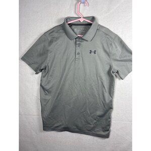 Under Armour Youth Large Grey HeatGear Polo Shirt